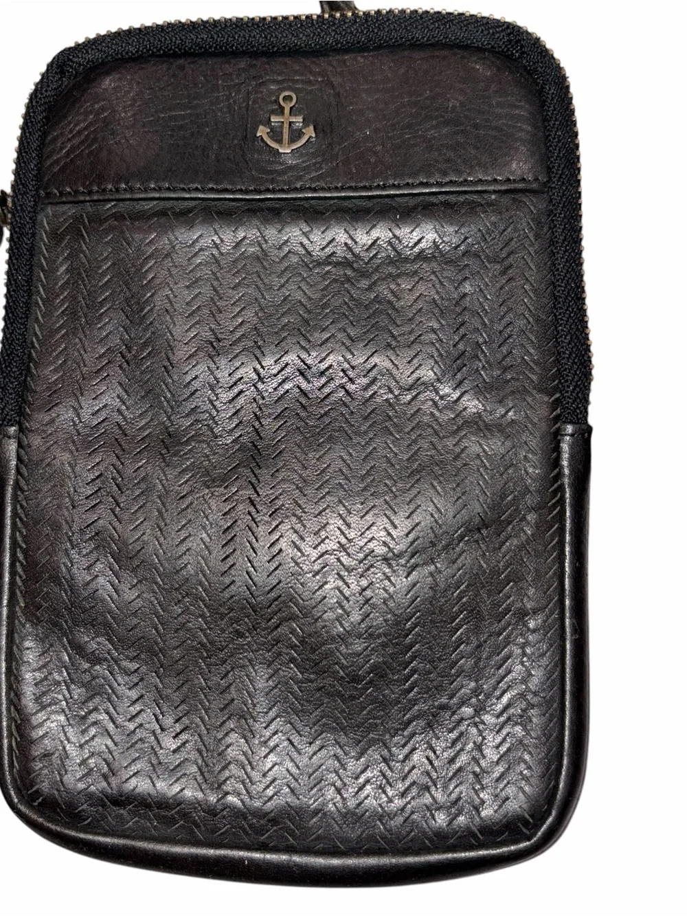 Harbour 2nd Black Leather Crossbody Wallet Bag Purse
